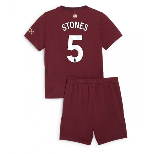 Fotbalové Dres Manchester City John Stones #5 Dětské Alternativní 2024-25 Krátký Rukáv (+ trenýrky)